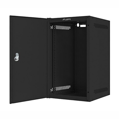 LANBERG RACK CABINET 10” WALL-MOUNT 9U/280X310 FOR SELF-ASSEMBLY WITH METAL DOOR BLACK (FLAT PACK)