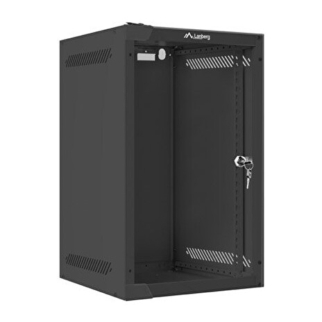 LANBERG RACK CABINET 10” WALL-MOUNT 9U/280X310 (FLAT PACK) WITH GLASS DOOR BLACK