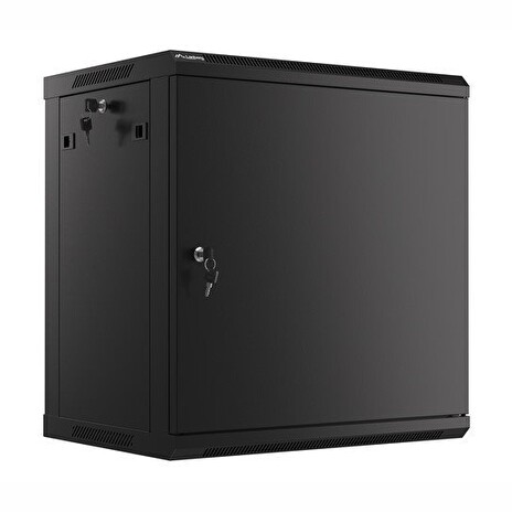 LANBERG RACK CABINET 19” WALL-MOUNT 12U/600X450 FOR SELF-ASSEMBLY WITH METAL DOOR BLACK (FLAT PACK)