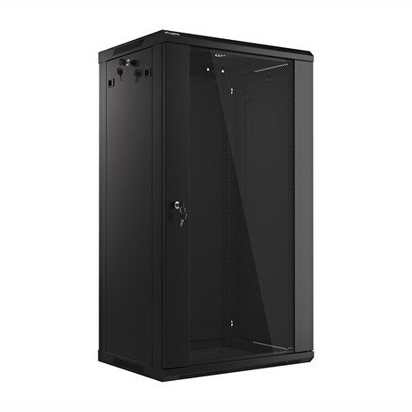 LANBERG RACK CABINET 19” WALL-MOUNT 22U/600X450 (FLAT PACK) BLACK V2
