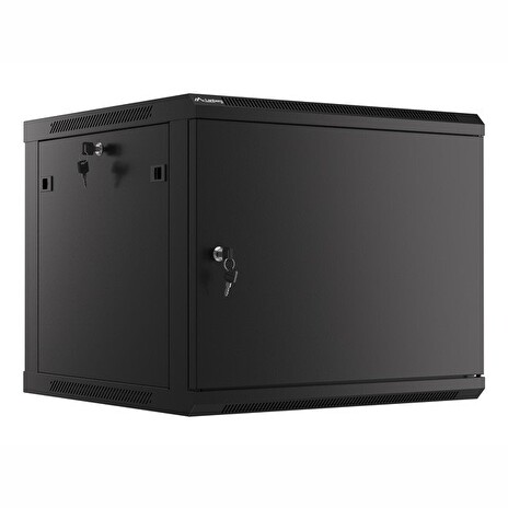 LANBERG RACK CABINET 19” WALL-MOUNT 9U/600X600 FOR SELF-ASSEMBLY WITH METAL DOOR BLACK (FLAT PACK)