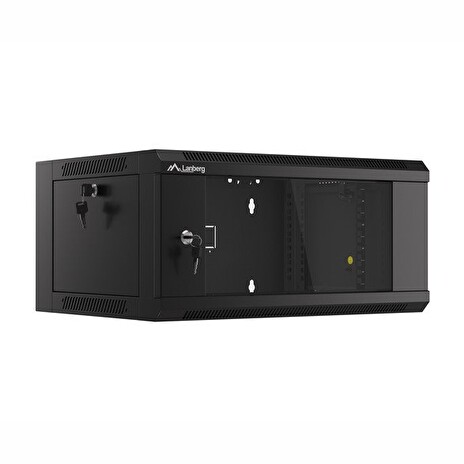 LANBERG RACK CABINET 19" WALL-MOUNT 4U 570X450 FAST ASSEMBLY (FLAT PACK) BLACK