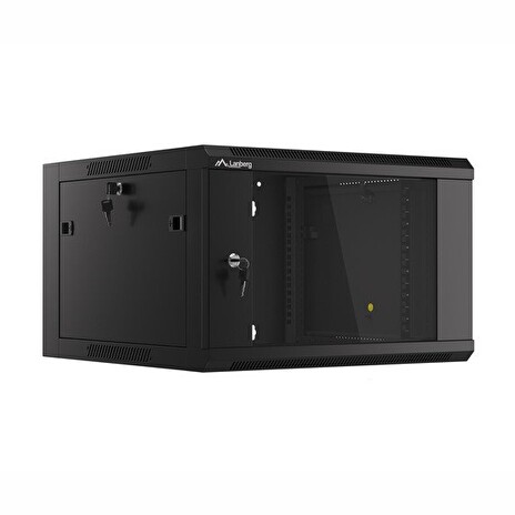 LANBERG RACK CABINET 19" WALL-MOUNTED 6U 570X600 FAST ASSEMBLY (FLAT PACK) BLACK