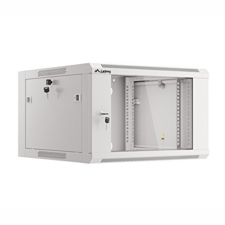LANBERG RACK CABINET 19" WALL-MOUNTED 6U 570X600 FAST ASSEMBLY (FLAT PACK) GREY