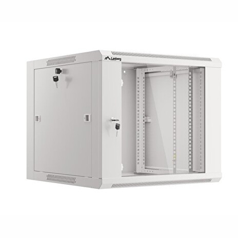 LANBERG RACK CABINET 19" WALL-MOUNTED 9U 570X600 FAST ASSEMBLY (FLAT PACK) GREY