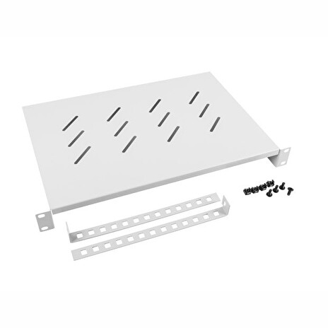 LANBERG 19" FIXED SHELF 1U/483X300MM MAX LOAD CAPACITY UP TO 25KG GREY