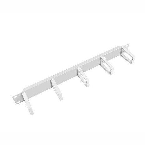 LANBERG 19" CABLE MANAGEMENT PANEL WITH 5 PLASTIC HOLDERS 1U - TYPE B GREY