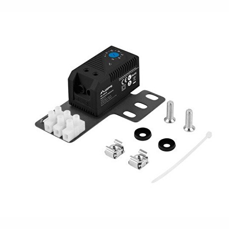 LANBERG CLOSED-LOOP THERMOSTAT 10A FOR RACK CABINETS WITH 19" EAR AND TERMINAL BLOCK BLACK