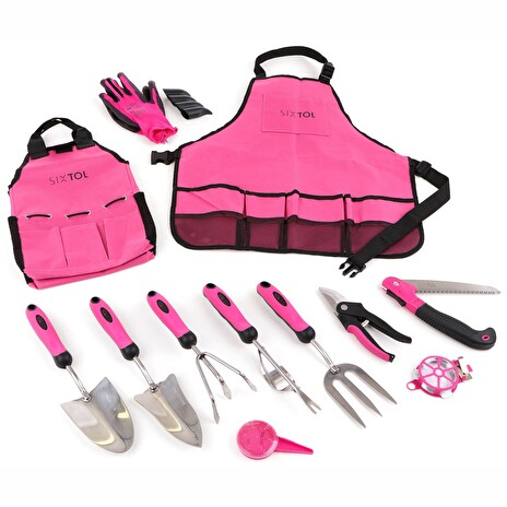 Sada zahradního nářadí Sixtol GARDEN PINK 12