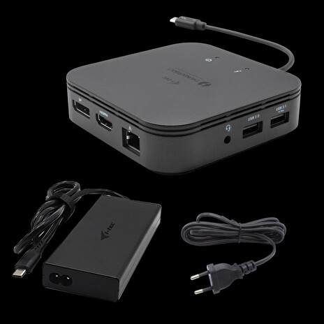 i-tec Thunderbolt 3 Travel Dock Dual 4K Display with Power Delivery 60W + i-tec Universal Charger 77