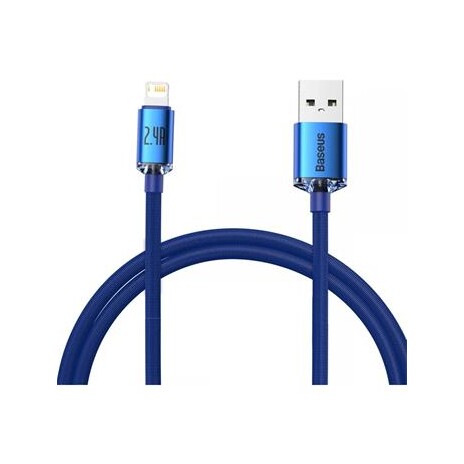 Baseus CAJY000003 Crystal Shine Series Datový Kabel USB - Lightning 20W 1,2m Blue