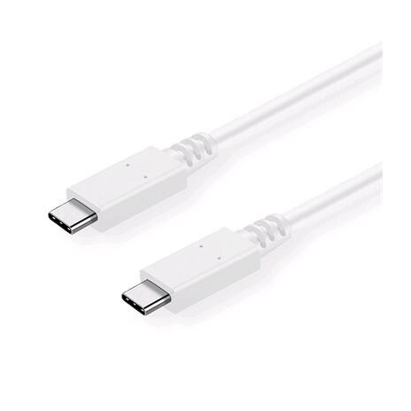 Kabel C-TECH USB 3.2, Type-C (CM/CM), PD 100W, 20Gbps, 1m, bílý