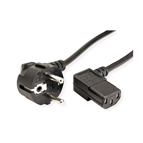 Kabel C-TECH síťový 2m 220/230V napájecí, lomený, VDE