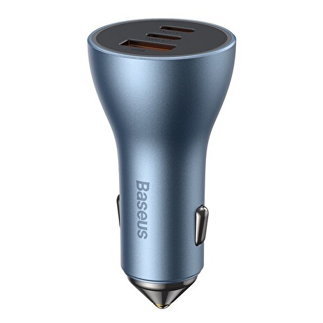 Baseus CGJP010003 Nabíječka do Auta Triple Quick Charger USB/USB-C/USB-C 65W Wathet Blue