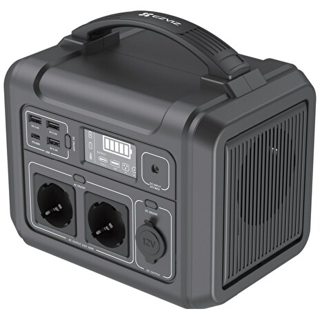 EZVIZ nabíjecí stanice PS300/ výkon 300W/ baterie Li-ion/ kapacita 313,17Wh/ 7 portů/ hmotnost 3,6kg/ černá