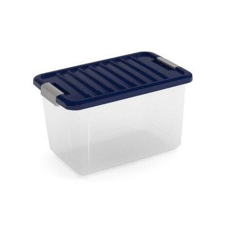 Box KIS W Box S transparentní, indigo modrá