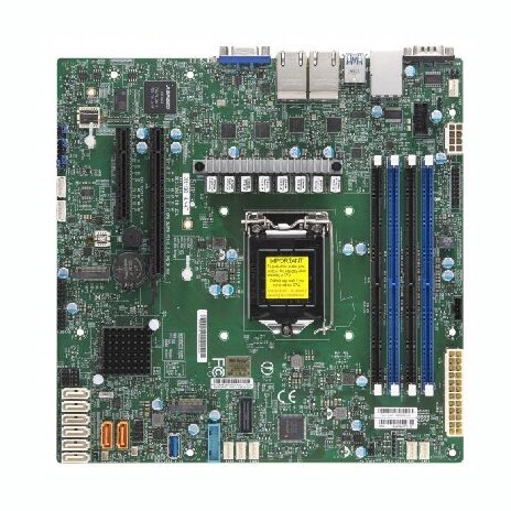 SUPERMICRO MB 1xLGA1151 (Xeon E3-21xx,i3), C246, 4xDDR4, 8xSATA3, 2x M.2, 2xPCIe3.0 x8, VGA, 4x LAN, IPMI