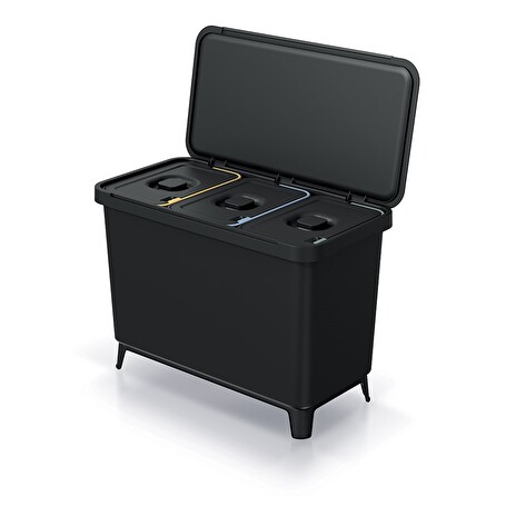 Odpadkový koš Prosperplast SYSTEMA 3x10l černý