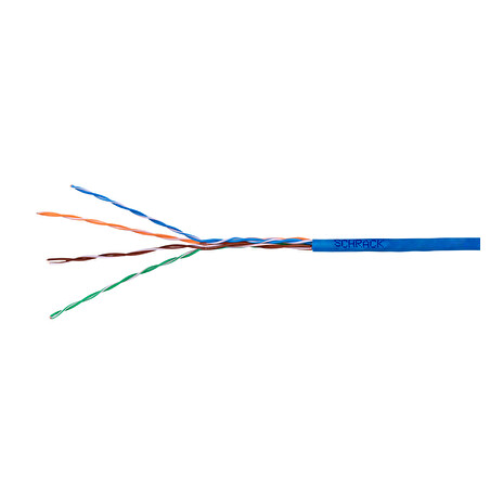 Kabel U/UTP Cat5e AWG24 PVC Eca modrý 305m