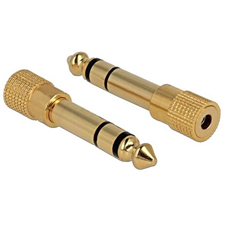Delock adaptér stereo jack 6,35 mm samec na stereo jack 3,5 mm samice