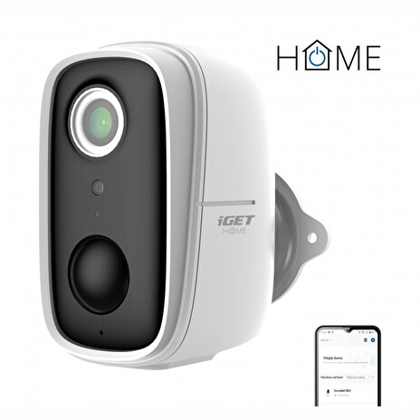 iGET HOME Camera CS9 Battery - Bezdrátová samostatná bateriová venkovní/vnitřní IP FullHD kamera, Wi-Fi, IP65, PIR