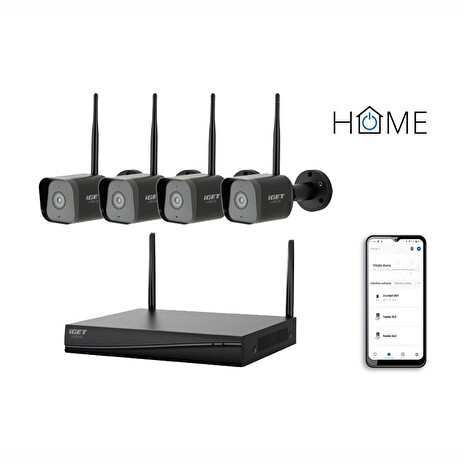 iGET HOME N4C4 - Wi-Fi rekordér + 4x kamera - 2K+ rozlišení, set