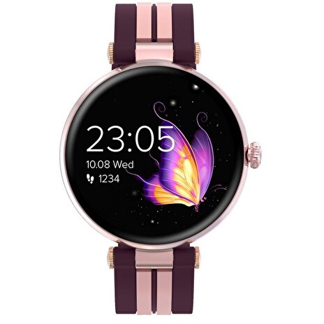 CANYON smart hodinky Semifreddo SW-61 ROSE GOLD, 1,19" AMOLED displej, 25 multi-sport, IP68, Android/iOS