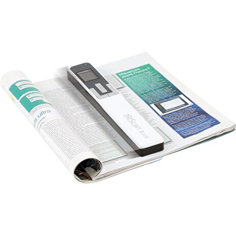 IRIScan Book 5 White skener, A4, přenosný,barevný, 1200 dpi , s baterií, USB, micro SD, 1,5" display, bílý