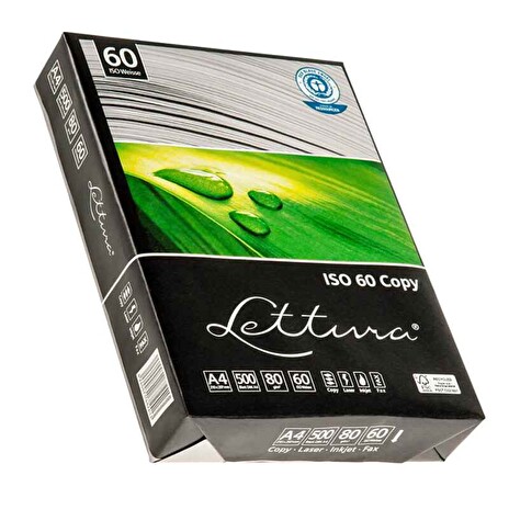Kancelářský papír Lettura 60 Copy A4/80g - recykl bílá, 500 listů