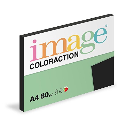 Papír pro výtvarné potřebyImage Coloraction A4/80g, Black - Sytá černá, 100 listů