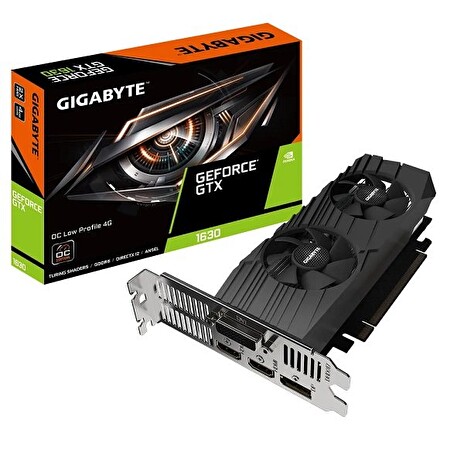 GIGABYTE VGA NVIDIA GeForce GTX 1630 OC Low Profile 4G, GTX 1630 OC Low Profile, 4GB GDDR6, 1xDP, 1xHDMI, 1xDVI-D