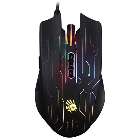A4tech BLOODY Q81 Circuit, herní myš, 3200DPI, USB, černá RGB