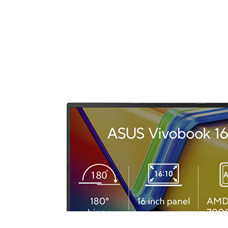 ASUS Vivobook 16 R7-7730U/16GB/1TB SSD/AMD UMA/16" WUXGA/IPS/2Y PUR/W11H/Černá