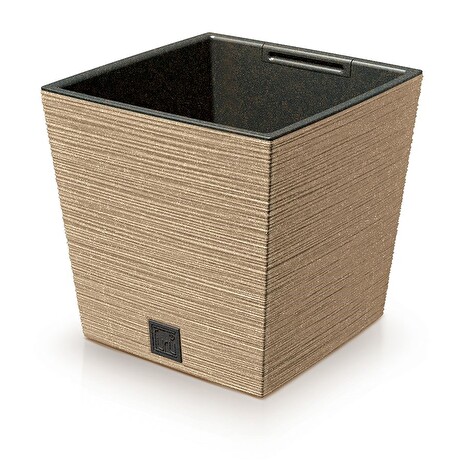 Květináč Prosperplast FURU SQUARE LOW ECO WOOD 24 cm naturo