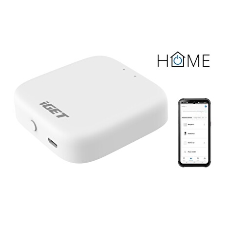 iGET HOME Gateway GW1 - brána Wi-Fi/Zigbee 3.0, microUSB, adaptér