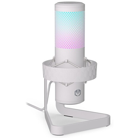Endorfy streamovací mikrofon AXIS Streaming OWH / RGB efekt / stojánek / USB / bílý