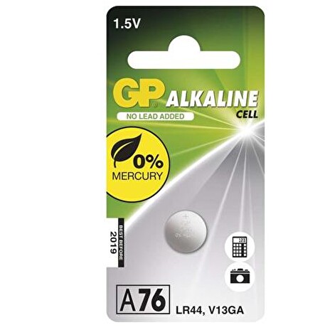 GP Alkalická knoflíková baterie LR44 (A76F), blistr B13762