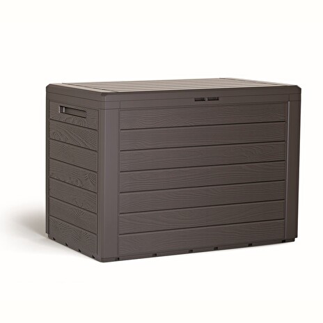 Zahradní box Prosperplast WOODEBOX hnědý 190L