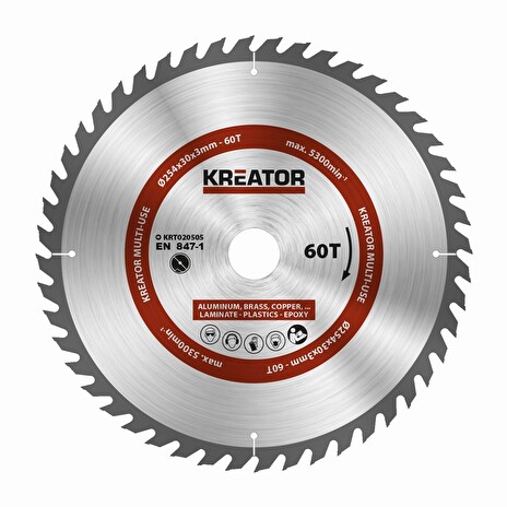 Pilový kotouč Kreator KRT020505 - univerzální 254mm, 60T