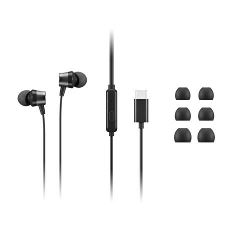 Lenovo sluchátka USB-C Wired In-Ear Headphones (with control box)