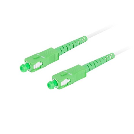 LANBERG optický patch cord SM SC/APC-SC/APC simplex 15m LSZH G657B3 průměr 3mm, barva bílá