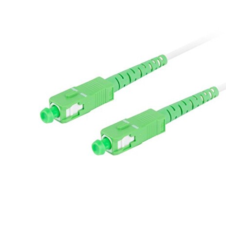 LANBERG optický patch cord SM SC/APC-SC/APC simplex 40m LSZH G657B3 průměr 3mm, barva bílá