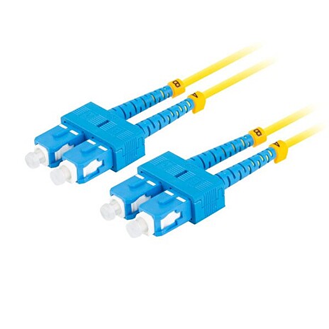 LANBERG optický patch cord SM SC/UPC-SC/UPC duplex 5m LSZH G657A1 průměr 3mm, barva žlutá