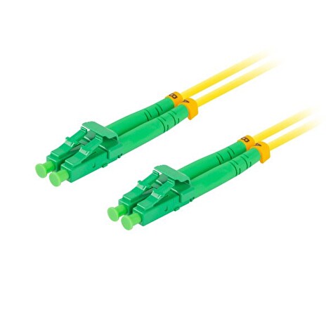LANBERG optický patch cord SM LC/APC-LC/APC duplex 1m LSZH G657A1 průměr 3mm, barva žlutá