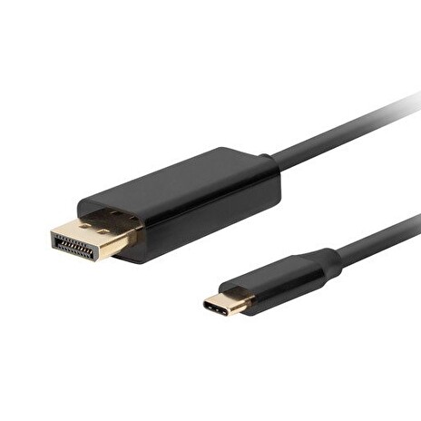 Lanberg USB-C(M)->DisplayPort(M) kabel 1m 4K 60Hz černá