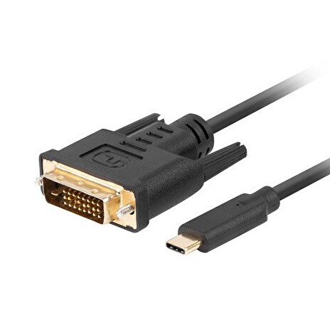USB-C(M)->DVI-D(24+1)(M) kabel 1,8m černá