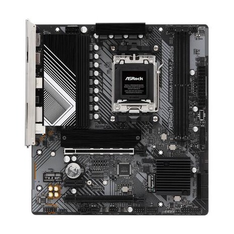 ASROCK B650M-HDV/M.2 (AM5, amd B650, 2xDDR5, PCIE 5.0, HDMI+DPort, 4xSATA3 +2xM.2, USB3.2 G2, GLAN 2,5G, mATX)