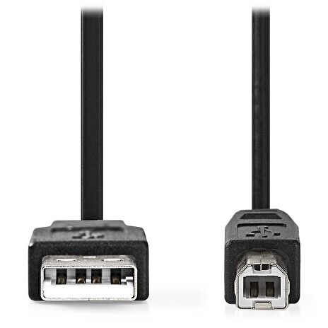 NEDIS kabel USB 2.0/ zástrčka USB-A - zástrčka USB-B/ k tiskárně apod./ černý/ bulk/ 3m