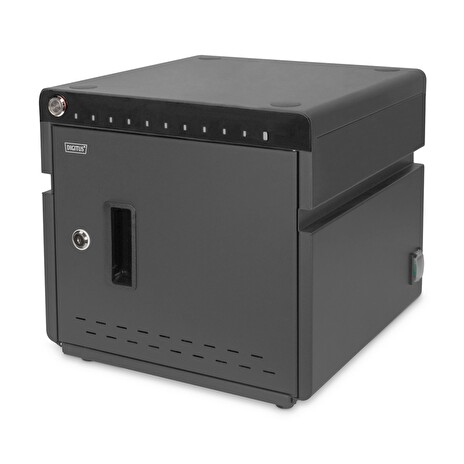 DIGITUS mobilní stolní nabíjecí skříňka pro tablety do 14 palců, 10 zařízení. UV-C, USB-C ( až 20W na zařízení