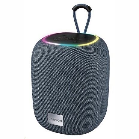 CANYON reproduktor BSP-8, RGB, BT V5.2, BLUETRUM AB5362B, 1x10W, USB-C, USB-A, microSD, AUX, šedá
